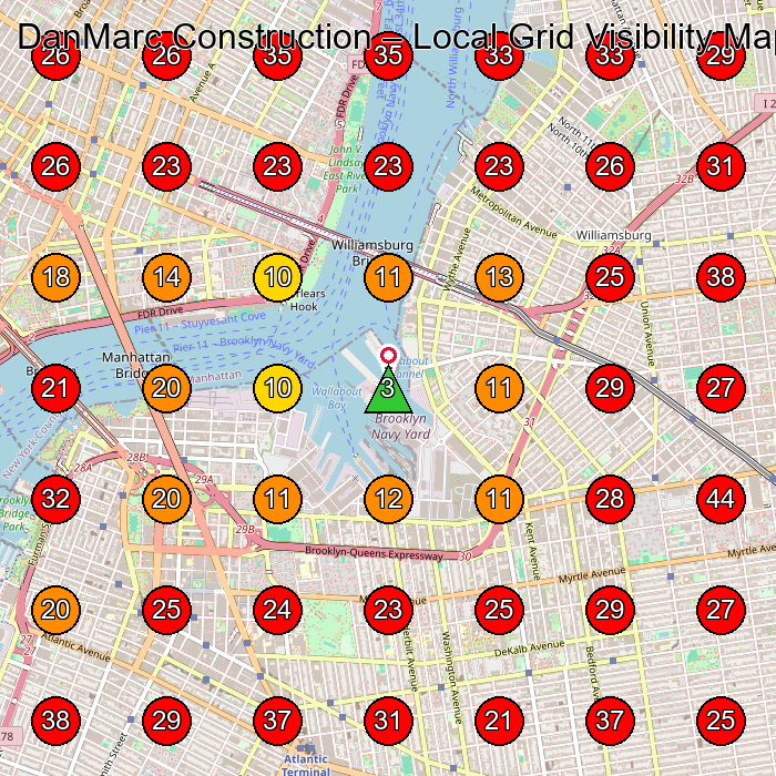 DanMarc Construction GeoGrid visibility map for Contractor in None